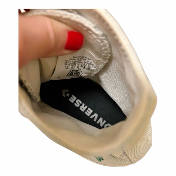 Converse Womens Denim Contrast Embroidered Sunflower High Top Tennis Shoe Sz 8.5 - Picture 5 of 9